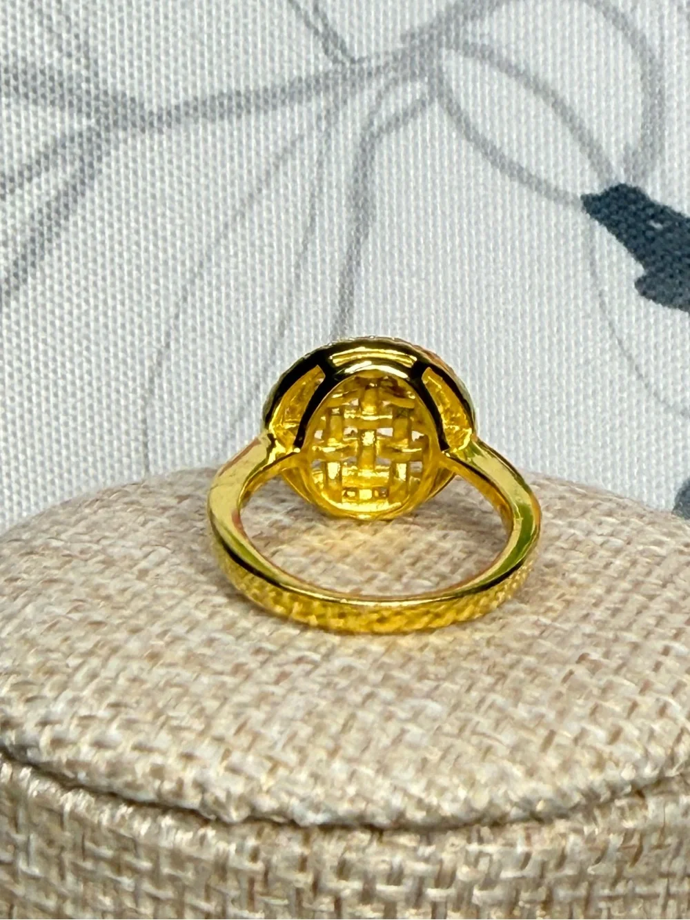 Moissanite Gold over 925 Sterling Silver Ring